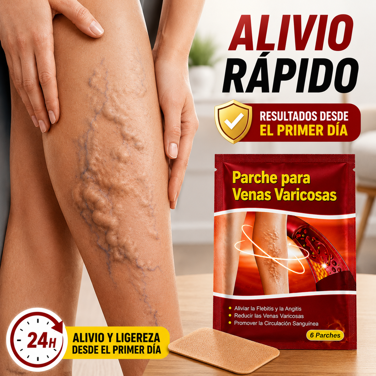 RevitaVein | Parche para Várices – Piernas Más Ligeras, Suaves y Visiblemente Más Saludables