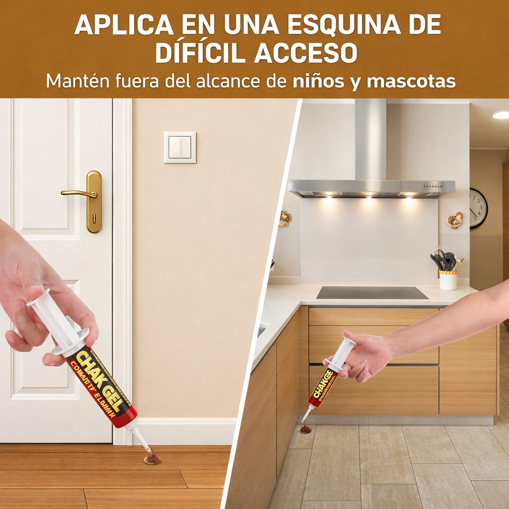 Chack Gel Eliminador de cucarachas - Una gota. Eliminación total.