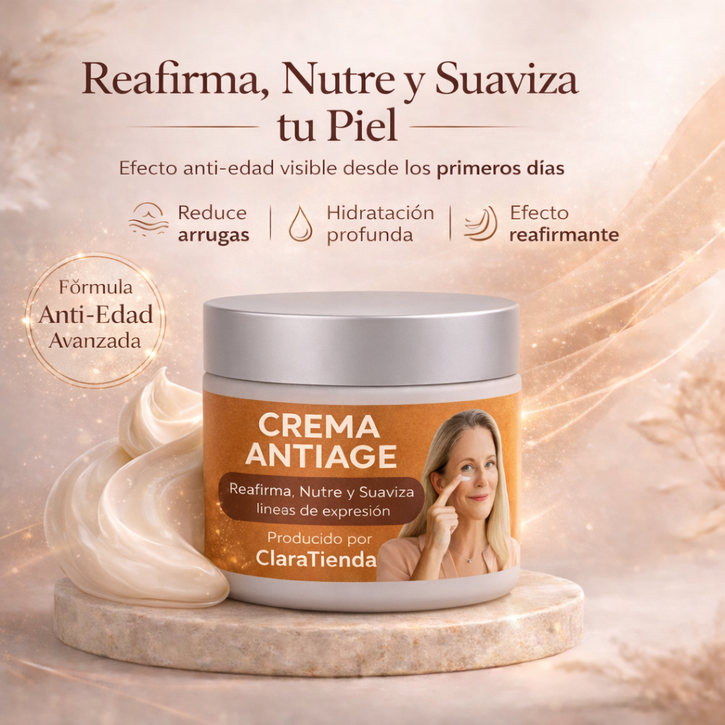 Crema Antiage Reafirmante : Reafirma, nutre y suaviza líneas de expresión