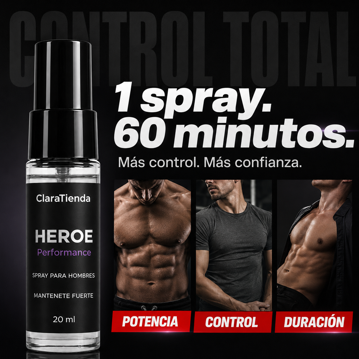 HEROE Performance Spray – Seguridad, Control y Confianza Masculina
