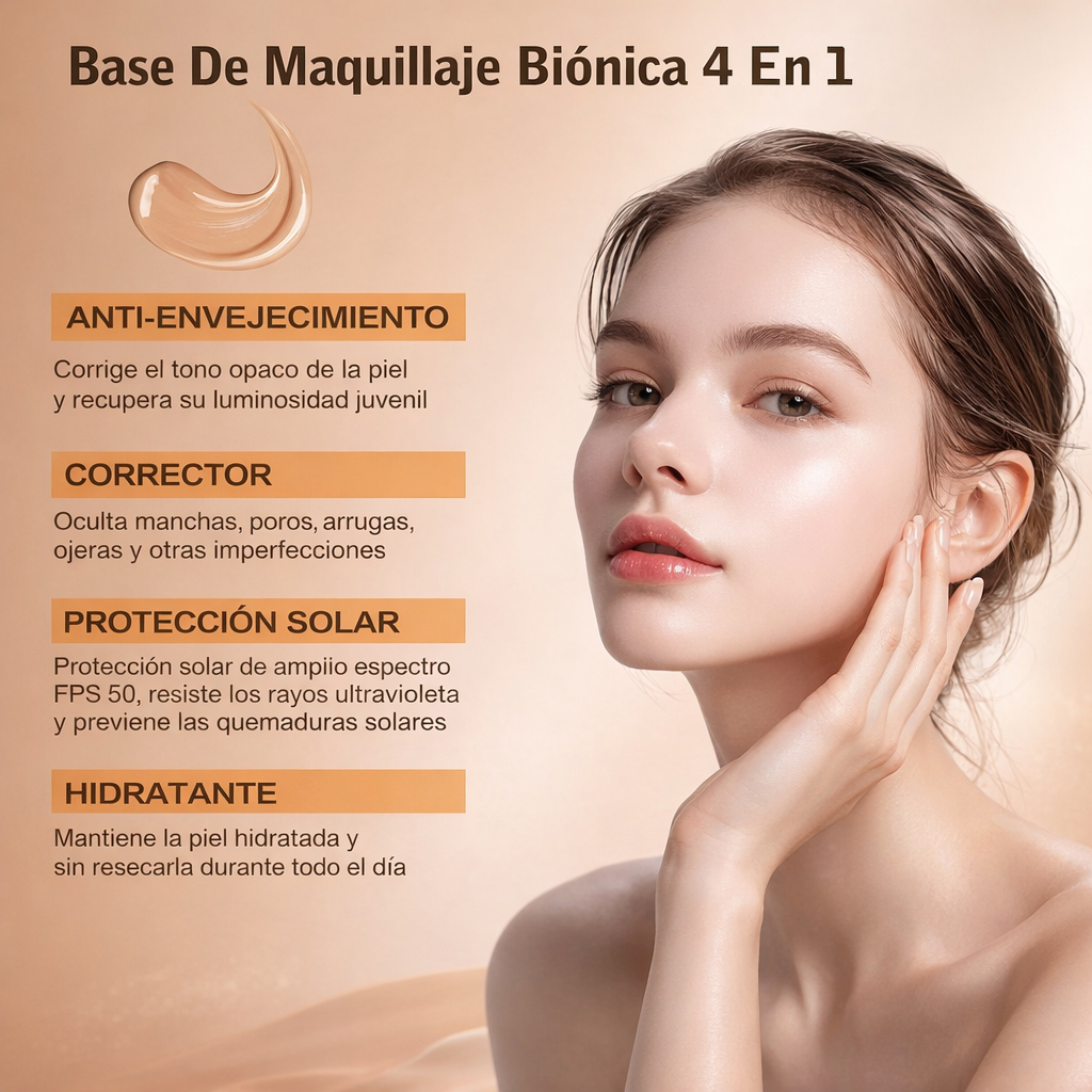 Bio Mimic Foundation Medium Spectrum - 4-in-1 Base Cobertura inteligente que unifica y protege la piel