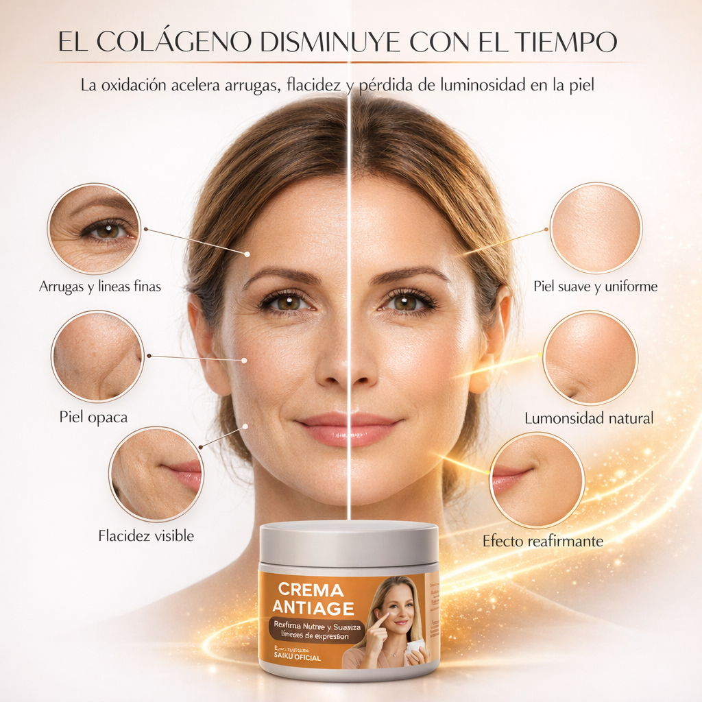 Crema Antiage Reafirmante : Reafirma, nutre y suaviza líneas de expresión