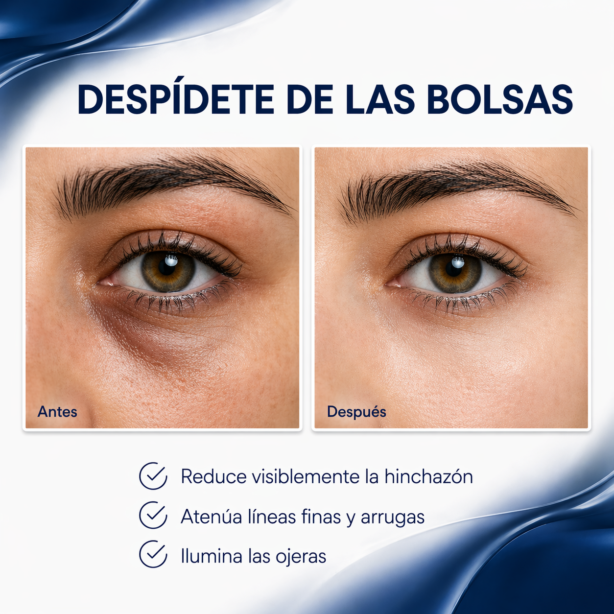 Elimina las ojeras al instante – Ojos más luminosos, suaves y revitalizados