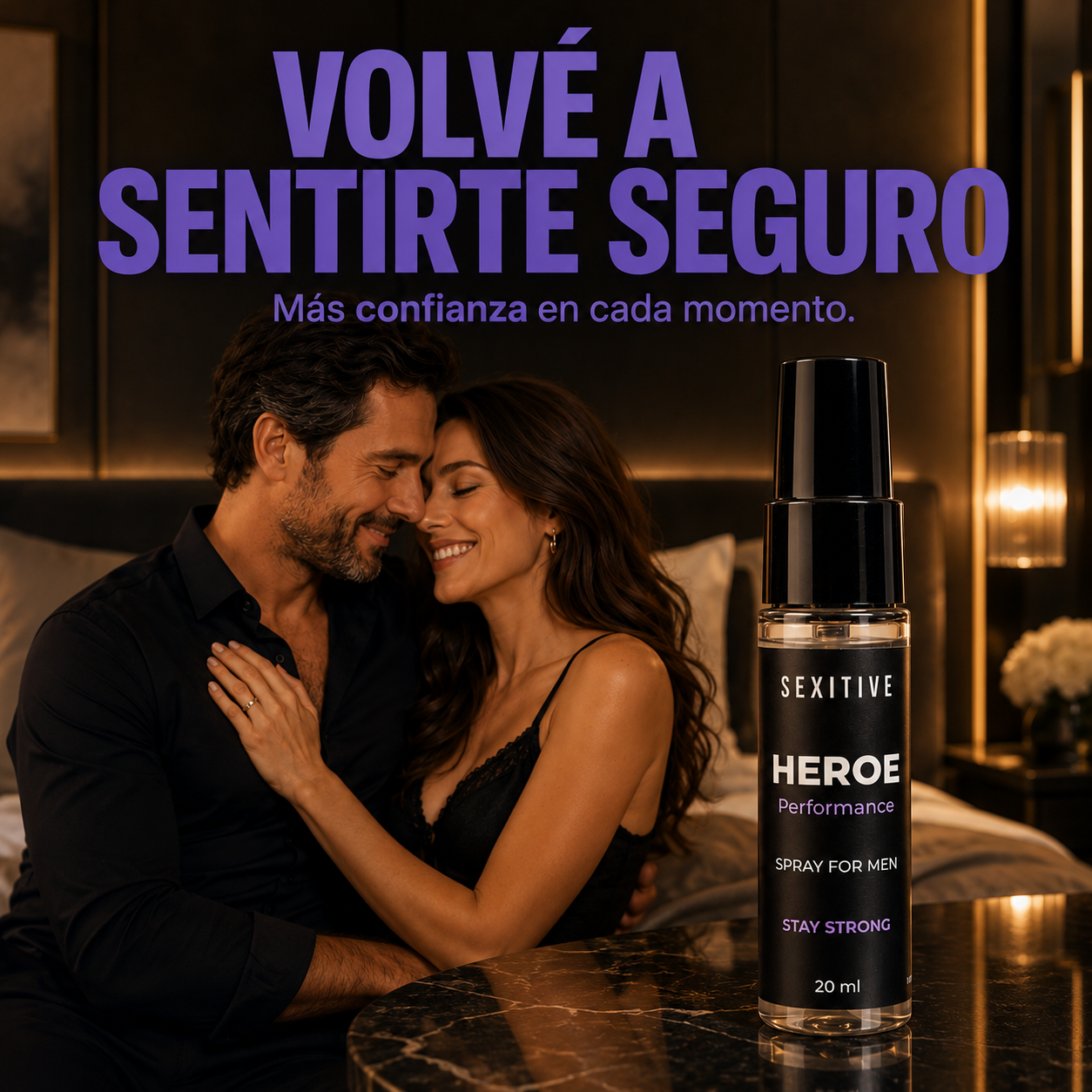 HEROE Performance Spray para Hombres - Sentite Más Seguro Cuando Más Importa
