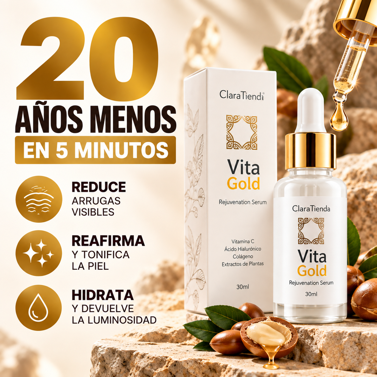 Vita Gold – 20 Años Menos en 5 Minutos: Piel Más Firme, Lisa y Radiante