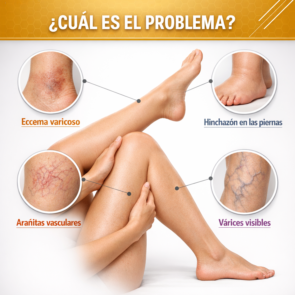 BeeVena Spray para el Alivio de las Varices – Reparación Rápida de Venas y Mejora de la Circulación