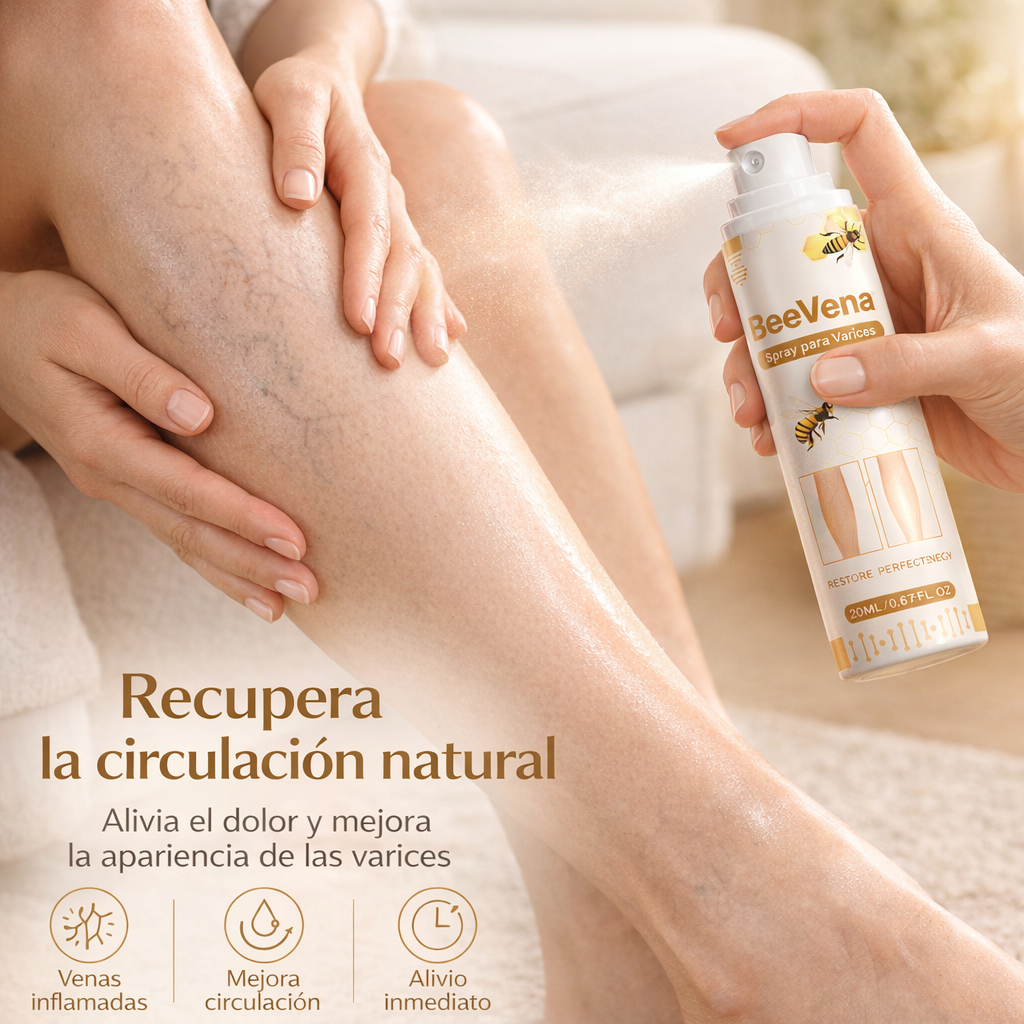 Beevena Spray para Varices – Alivio Rápido y Llévate 2x1 Hoy (Piernas Ligeras Sin Dolor)