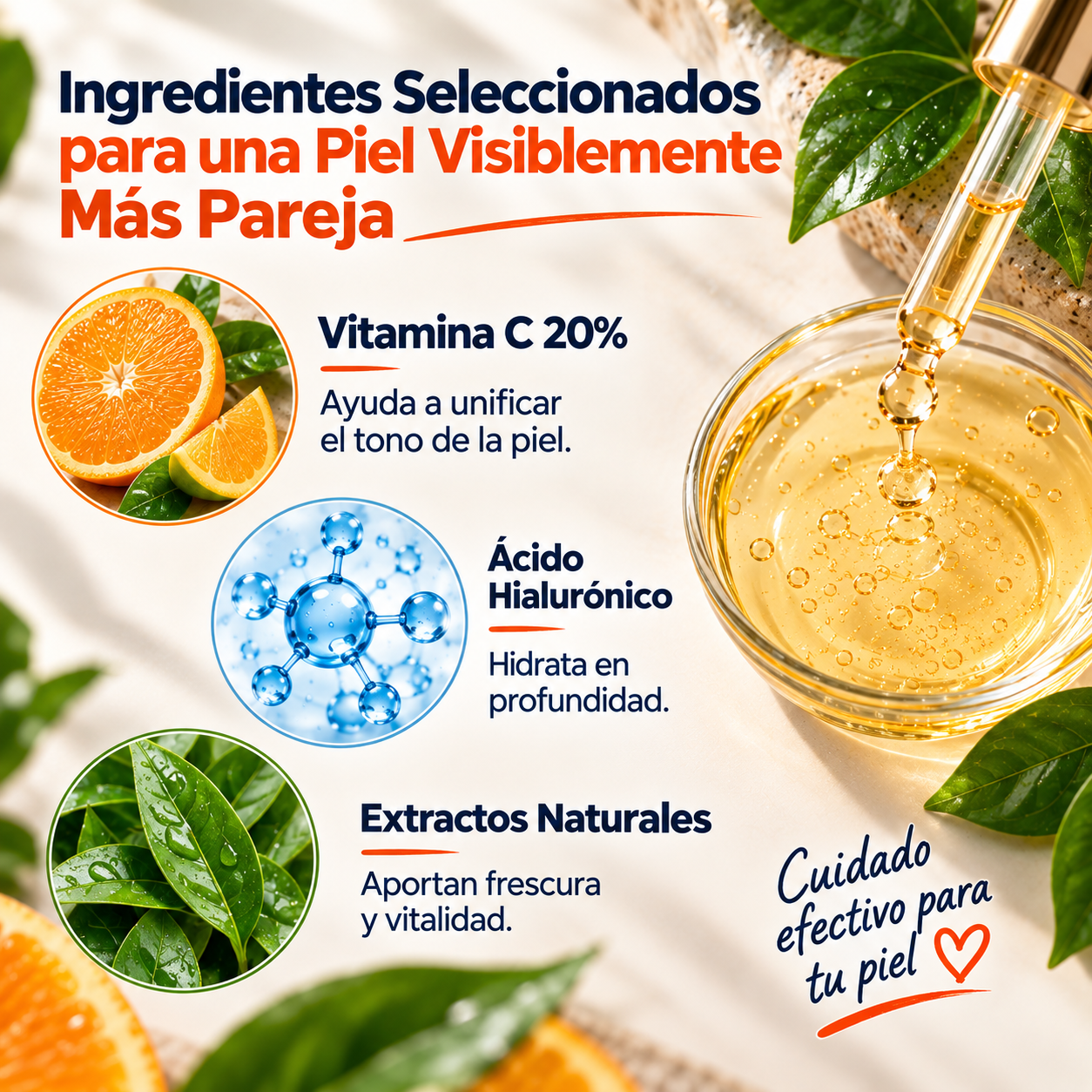 SÉRUM FACIAL DE VITAMINA C - Ayuda a Reducir la Apariencia de Manchas