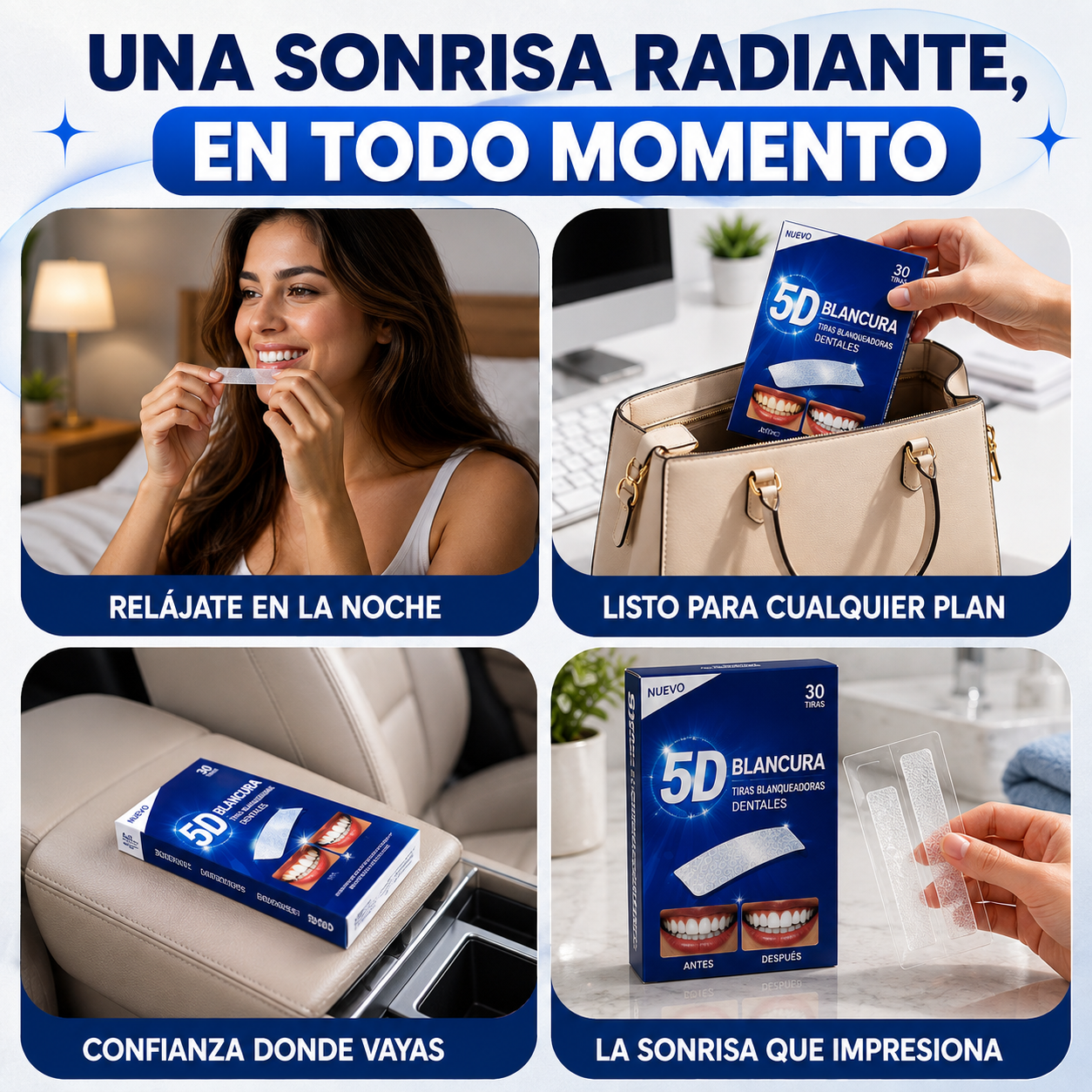 Sonrisa Radiante 5DPro – Una Sonrisa Más Blanca, Radiante y Segura Desde Casa