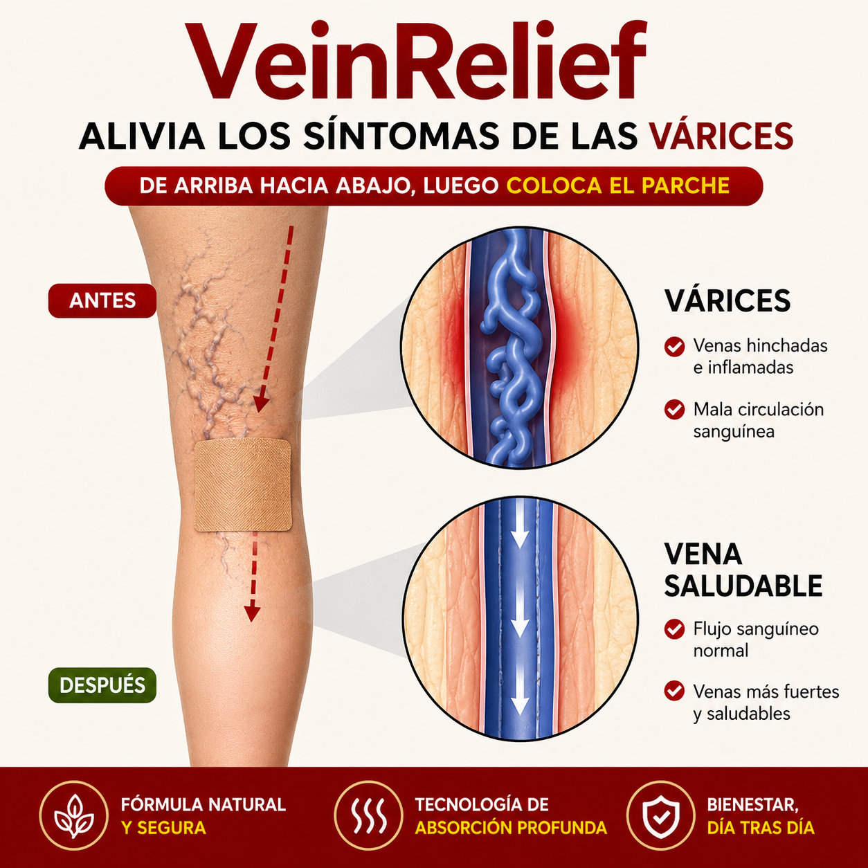 VeinRelief - Ayuda A Reducir La Apariencia De Las Várices y Revitalizar Tus Piernas