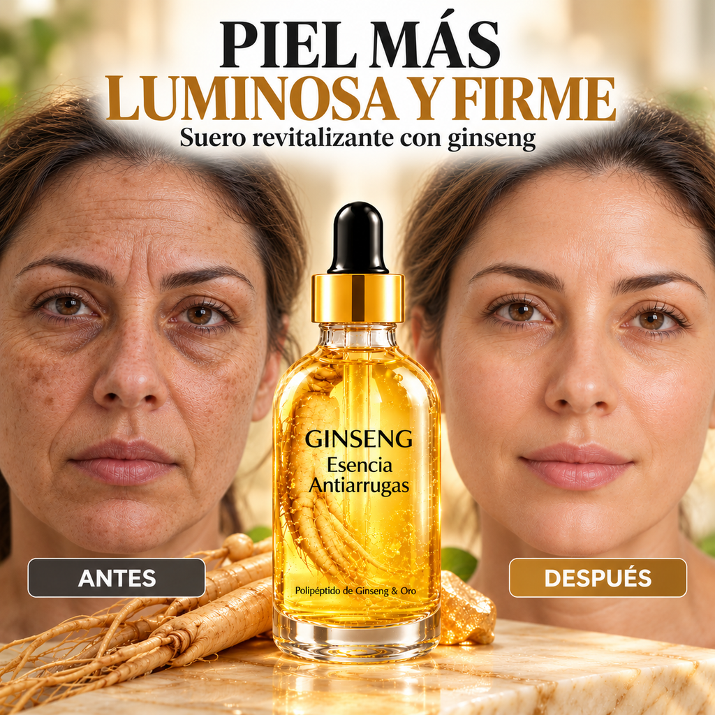 Ginseng Antiarrugas – Suero Revitalizante para una Piel Más Lisa y Firme