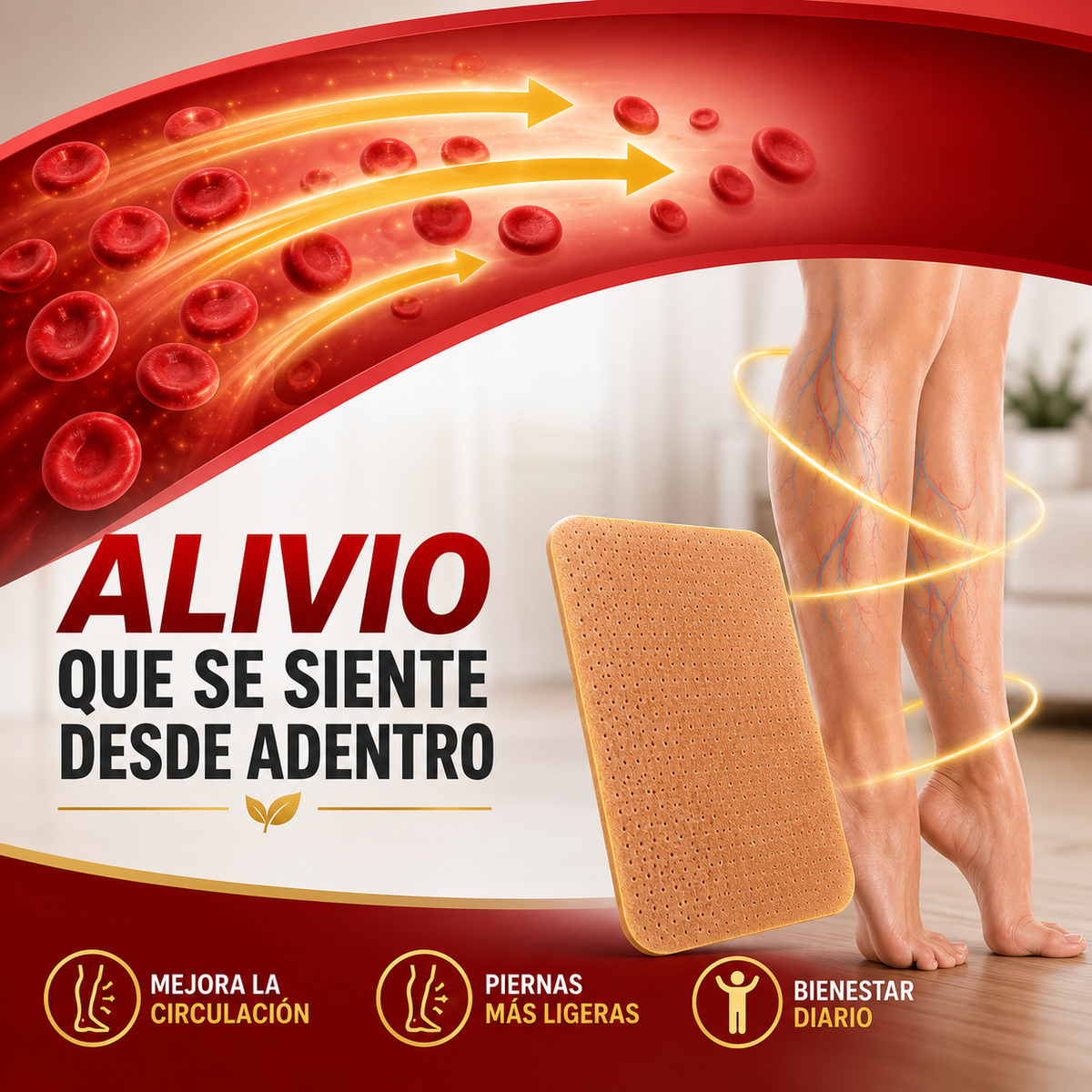 RevitaVein | Parche para Várices – Piernas Más Ligeras, Suaves y Visiblemente Más Saludables
