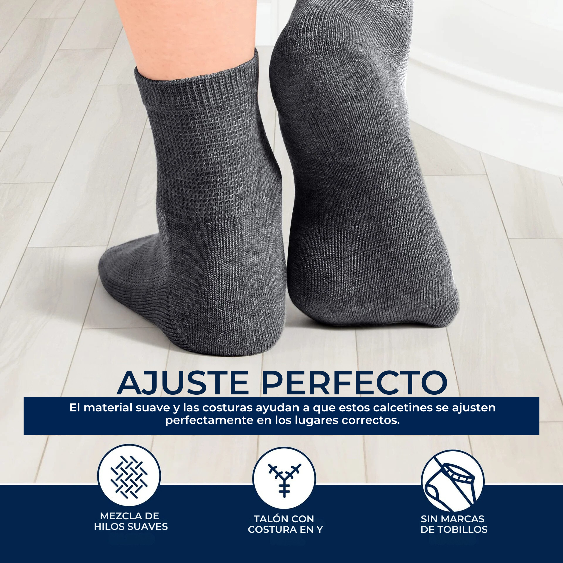 Calcetines médicos sin costuras: comodidad y cuidado para pies sensibles