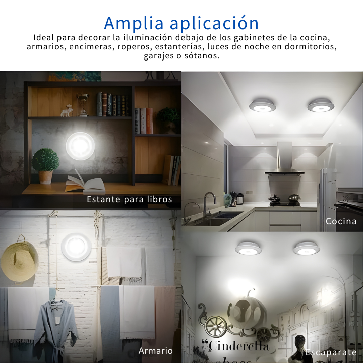 Luces LED instantáneas para espacios oscuros: ilumina tu hogar en segundos