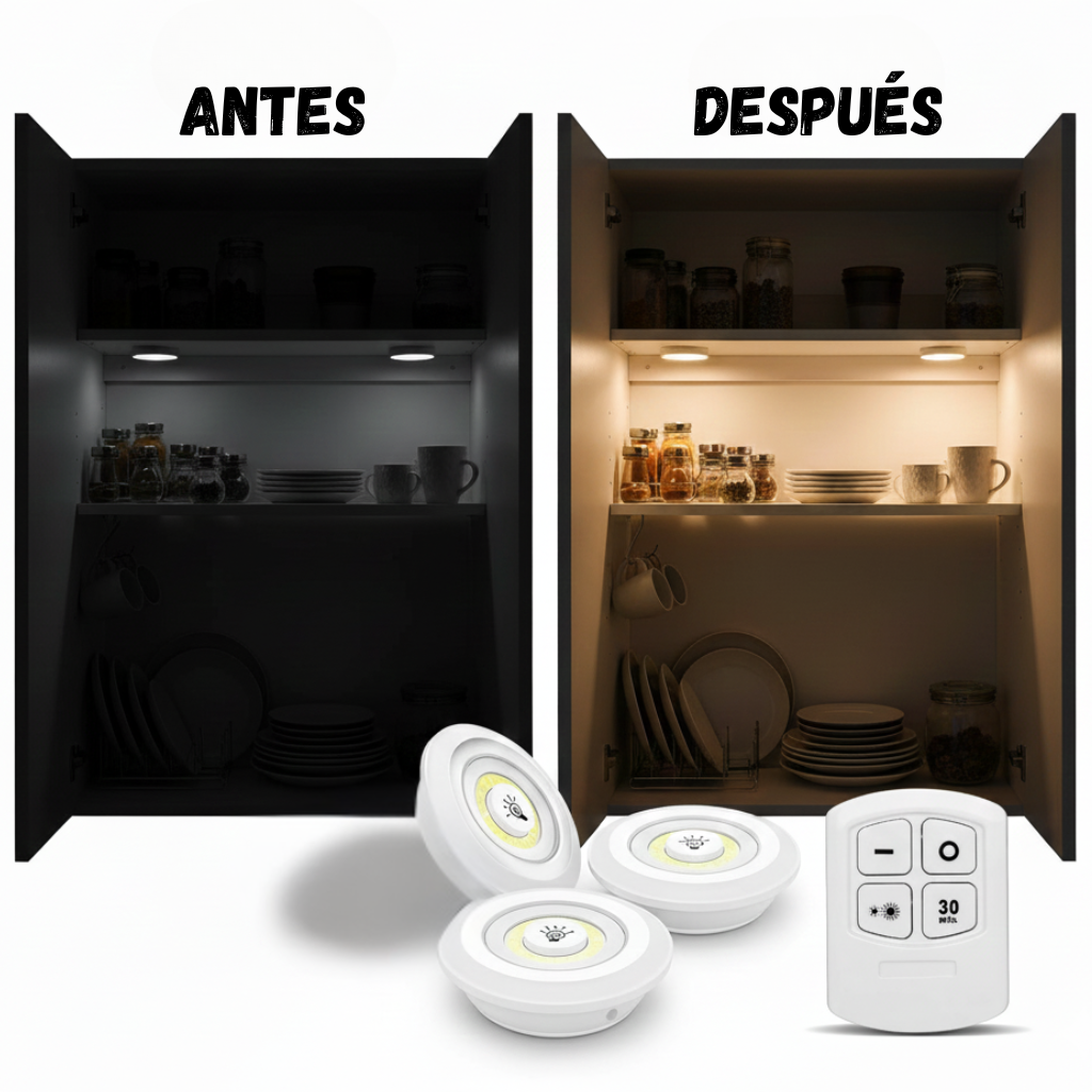 Luces LED instantáneas para espacios oscuros: ilumina tu hogar en segundos