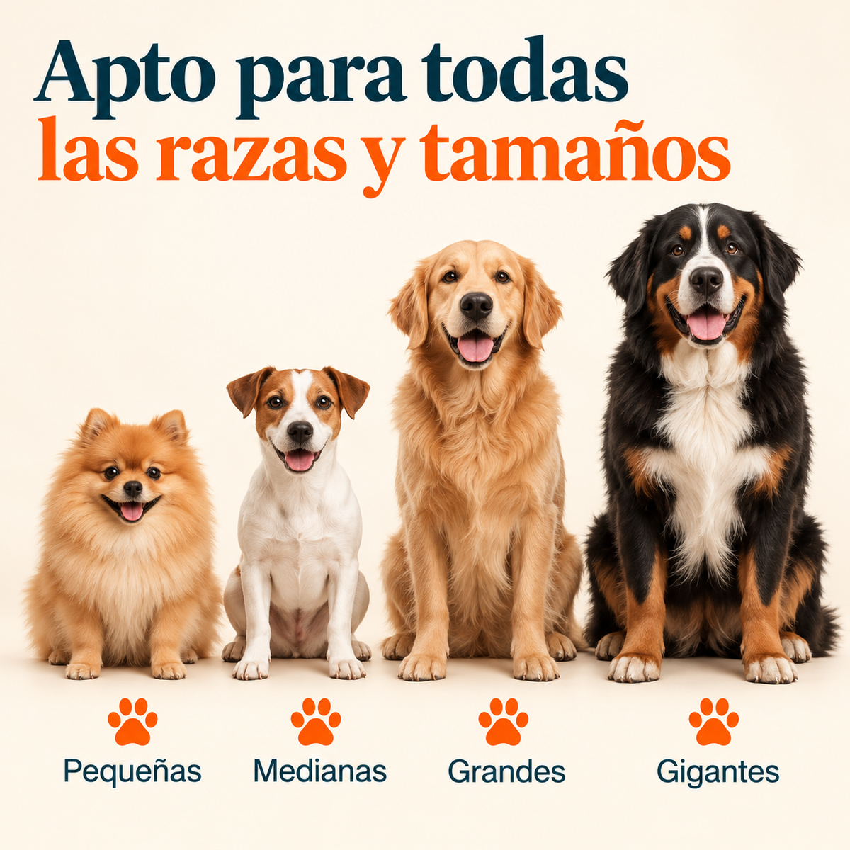 Perros de distintos tamaños en una ilustración de PetPedicure