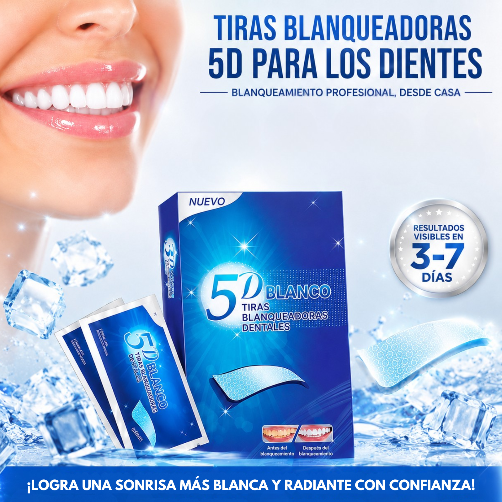 Las Tiras Blanqueadoras 5D White Pro - Tu Sonrisa, Pero Más Brillante.