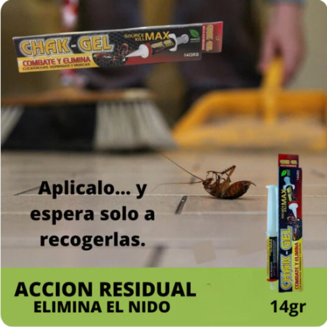 CHAK GEL® - EXTERMINA LAS CUCARACHAS CON UNA SOLA GOTA