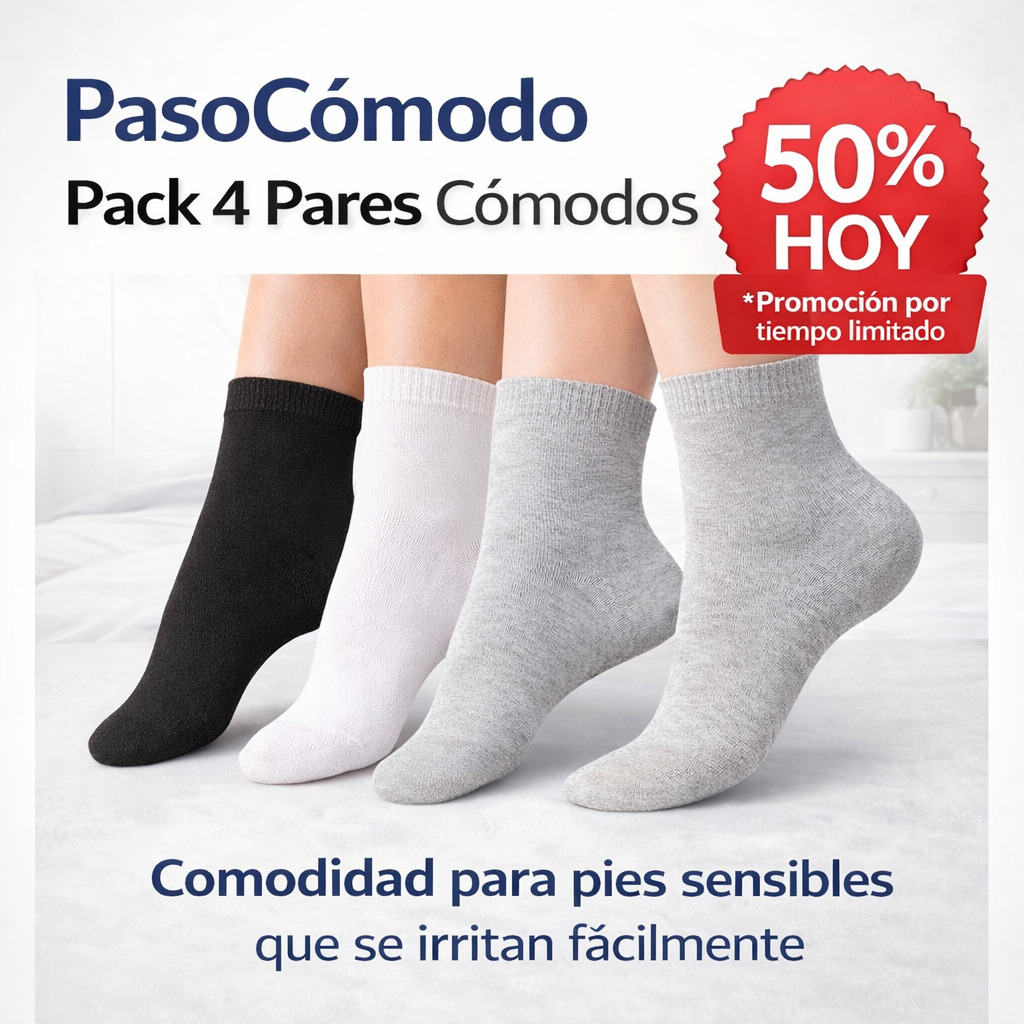 PasoCómodo - Pack 4 Pares Cómodos