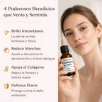 SUERO DE VITAMINA C PURA - Brillo visible. Resultados reales. Piel segura.