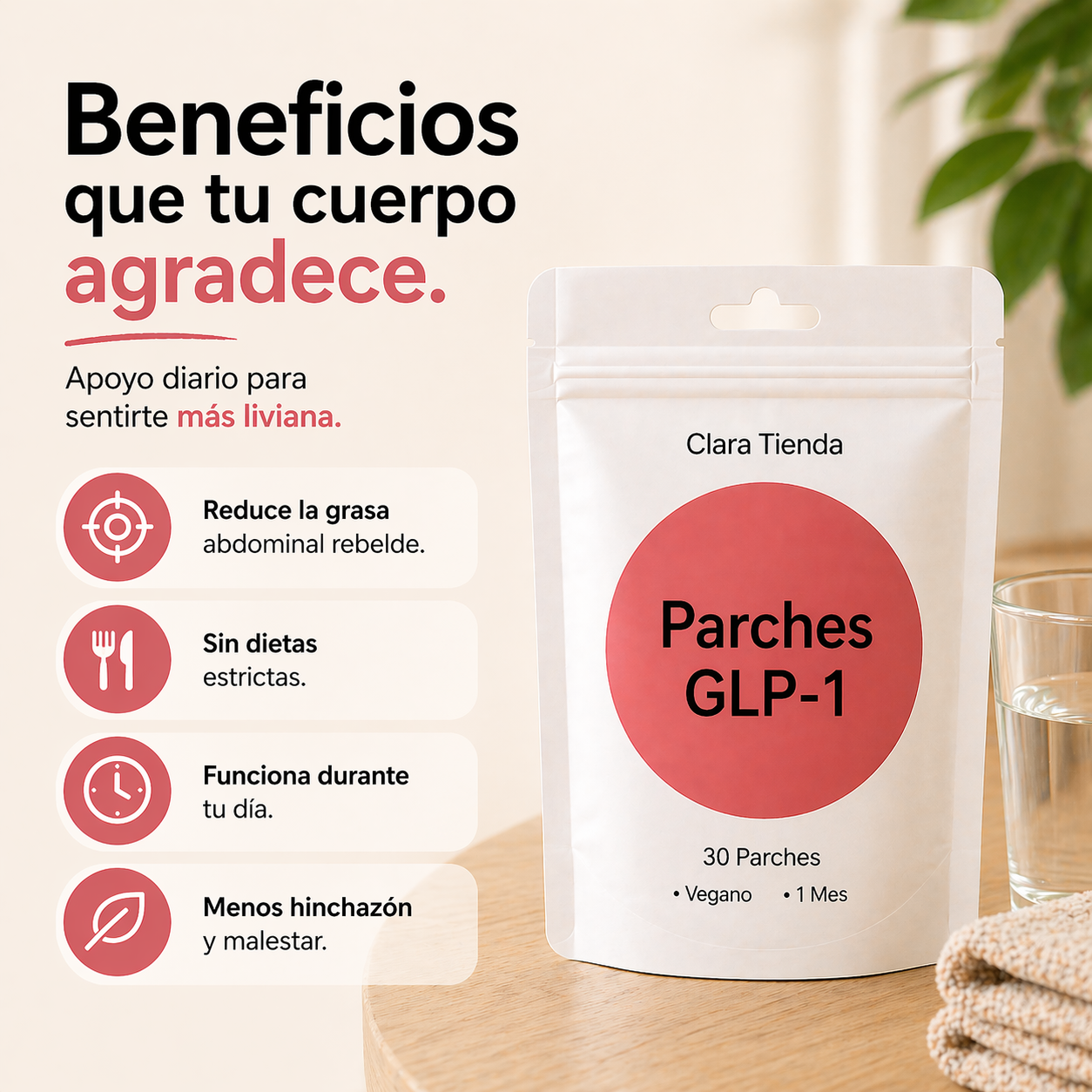 ClaraTienda - Equilibrio GLP Parches de uso diario