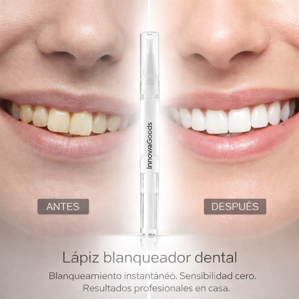 Lápiz blanqueador dental - Blanqueamiento instantáneo. Sensibilidad cero. (OFERTA ESPECIAL 2x1)