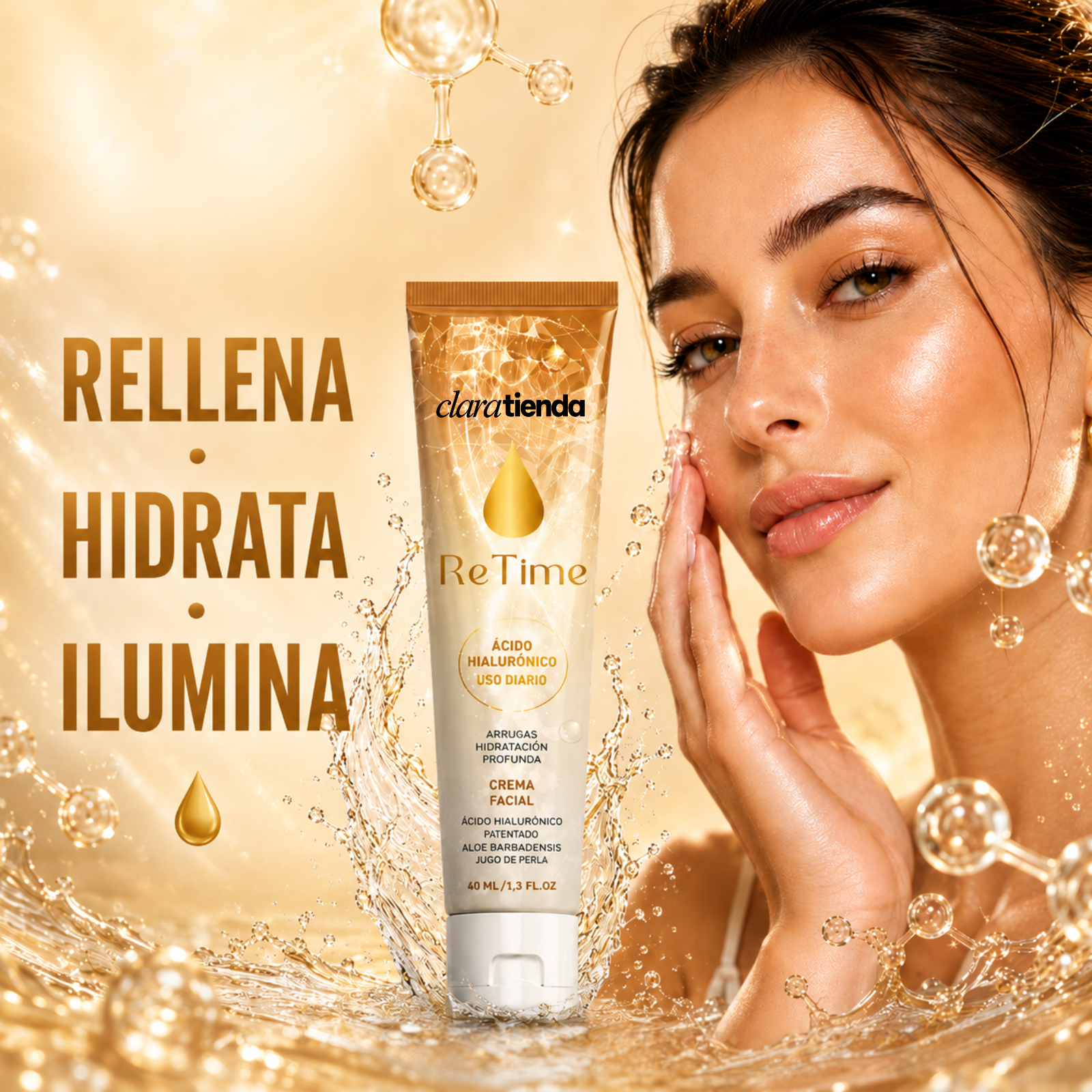 ReTime Crema Facial - Hidratación profunda. Brillo atemporal.