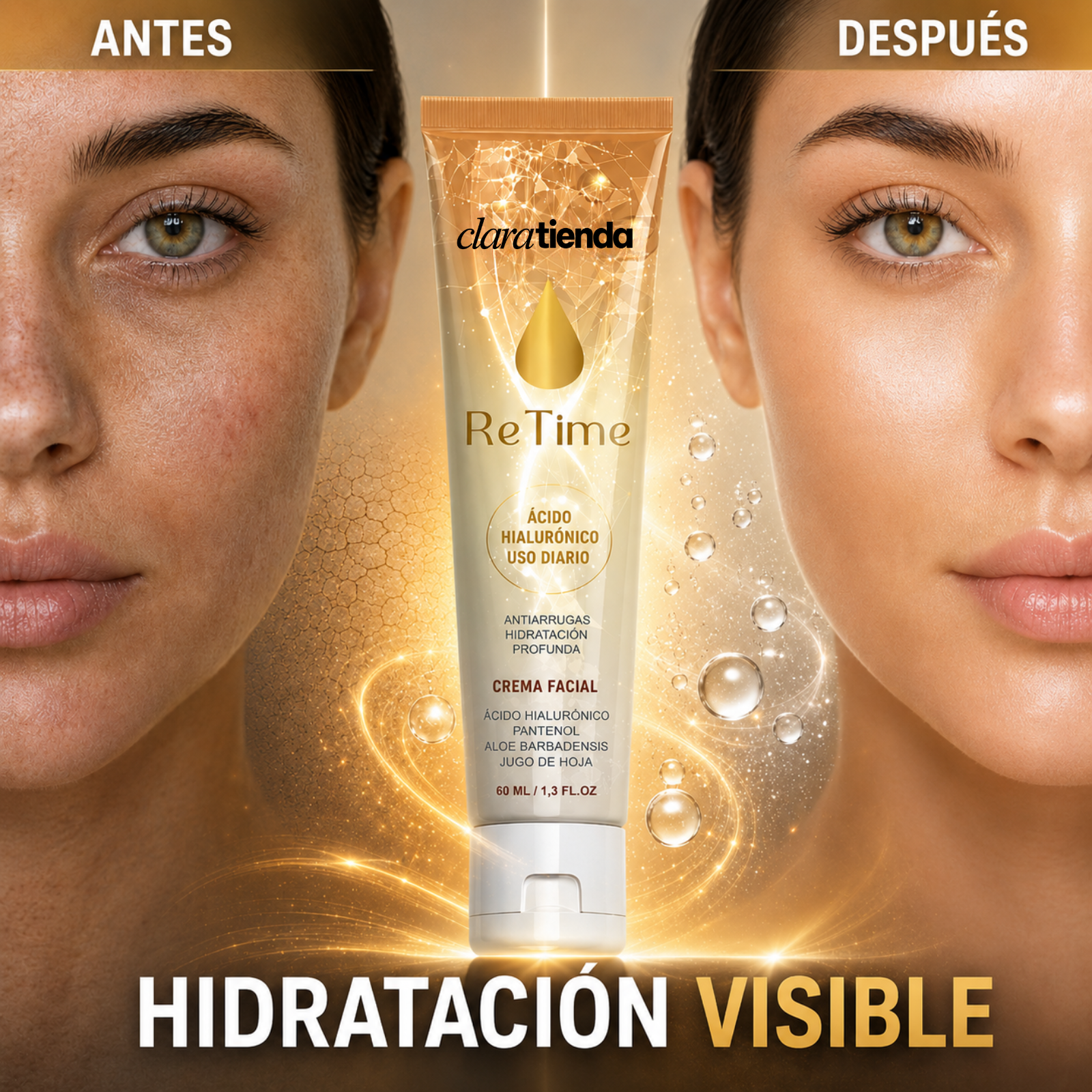 ReTime Crema Facial - Hidratación profunda. Brillo atemporal.