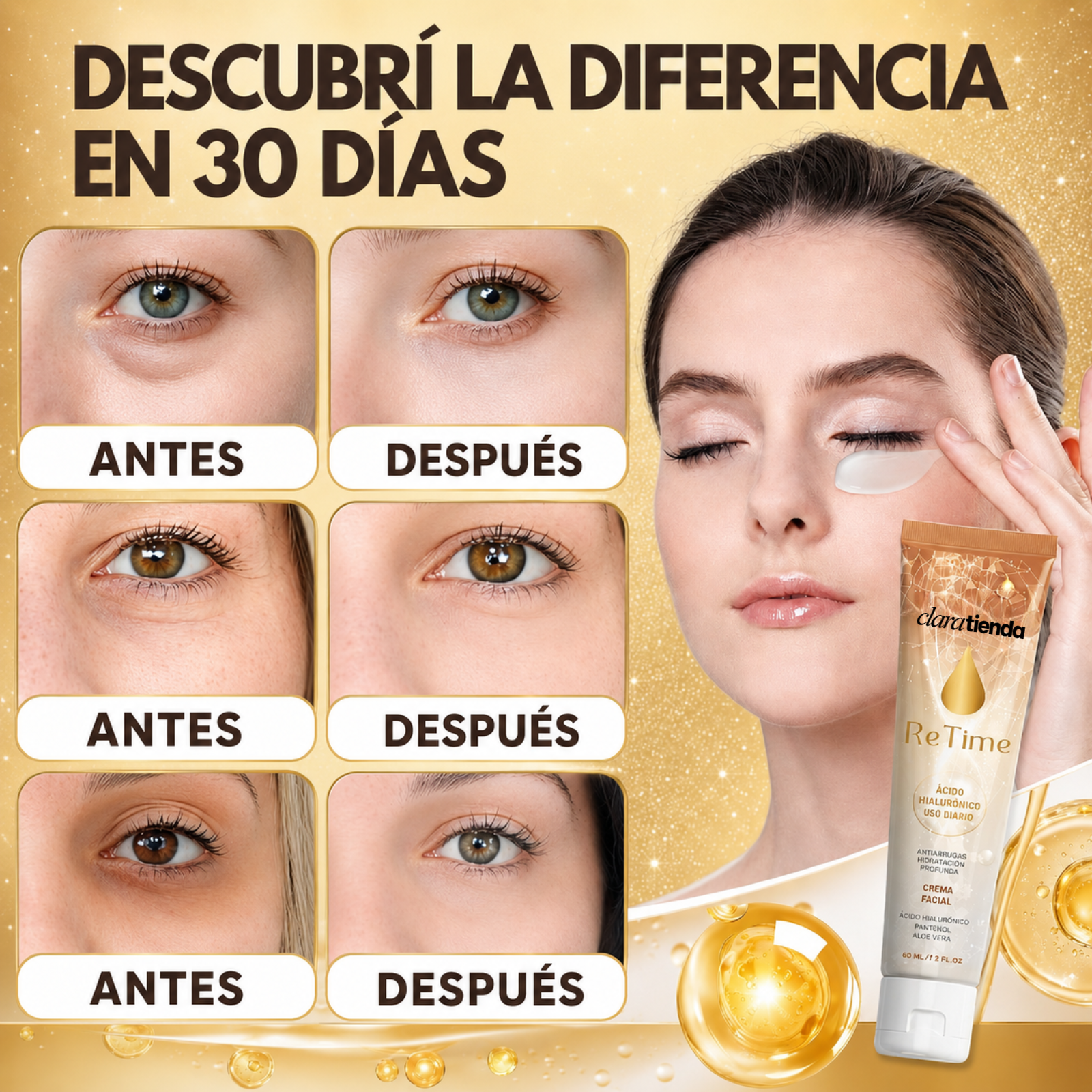 ReTime Crema Facial - Hidratación profunda. Brillo atemporal.
