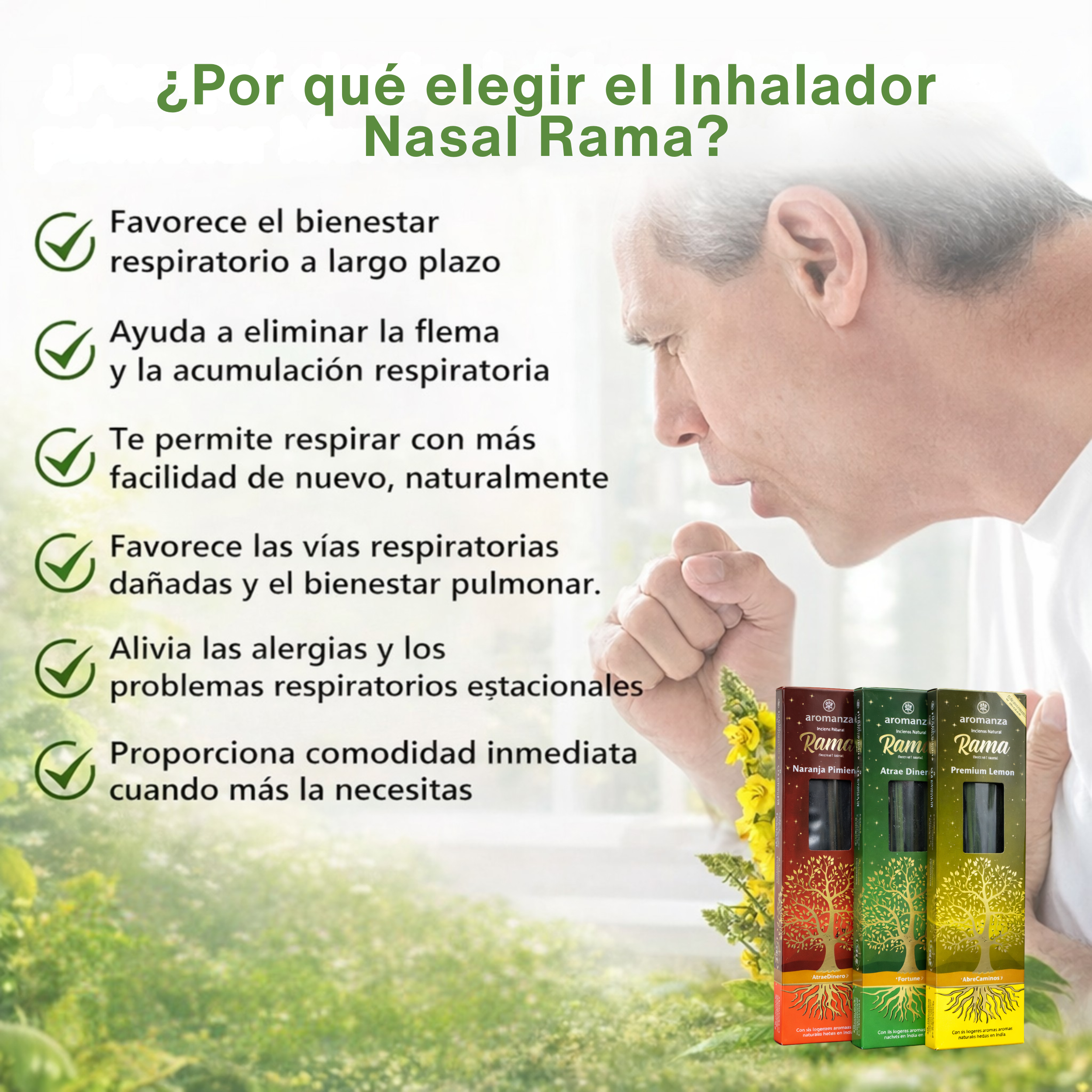 RAMA INCIENSO NASAL  — ALIVIO INMEDIATO Y APOYO PARA LOS PULMONES