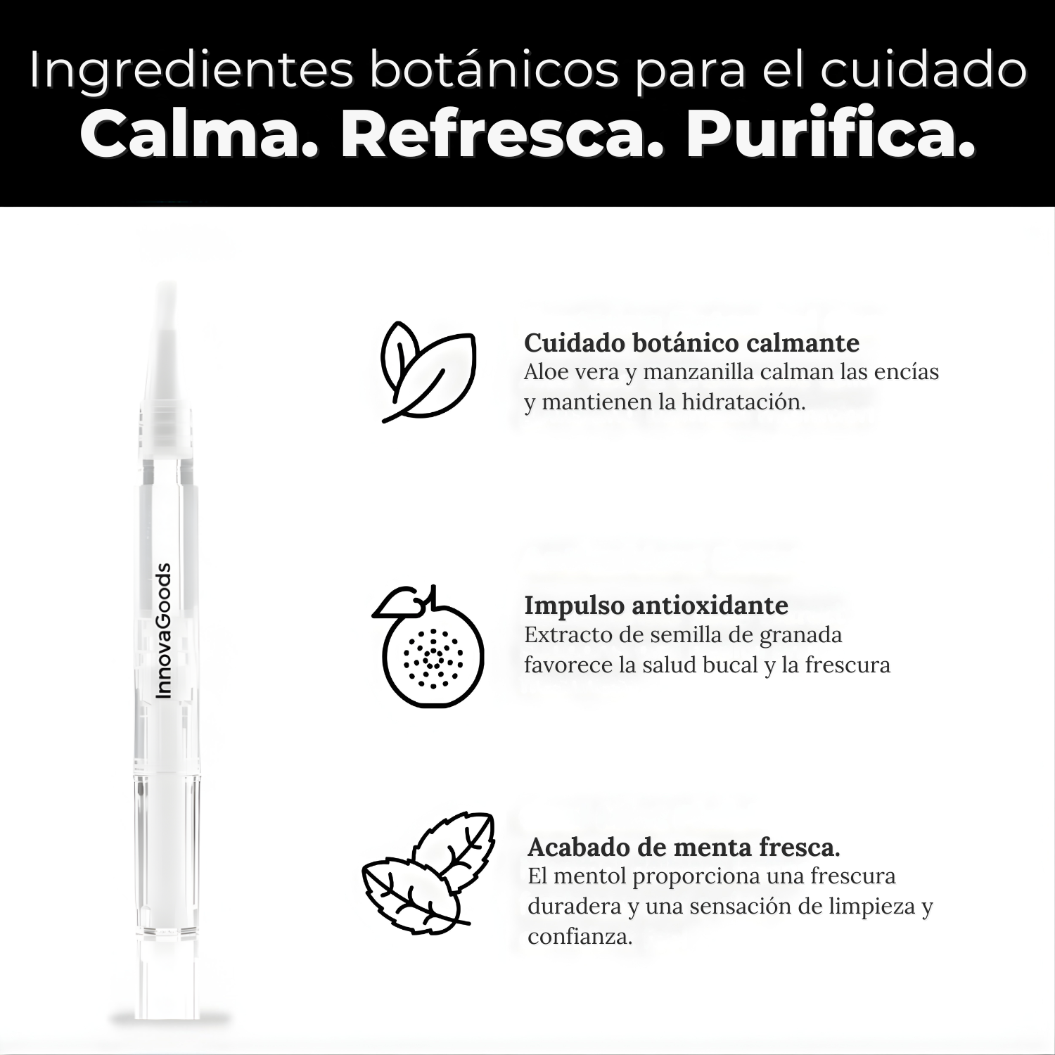 Lápiz blanqueador dental - Blanqueamiento instantáneo. Sensibilidad cero. (OFERTA ESPECIAL 2x1)