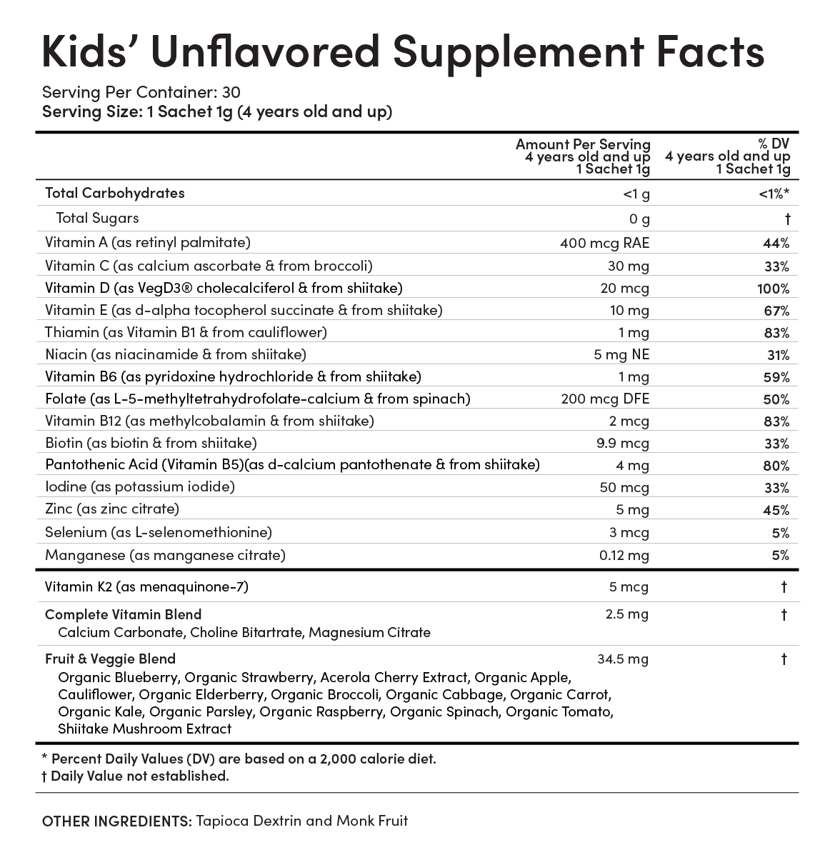Multivitamínico Invisible para Niños Sensibles