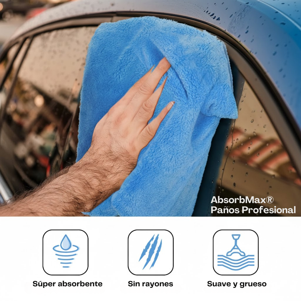 AbsorbMax® Paños Profesional de Microfibra Súper Absorbente – Promo 3x1