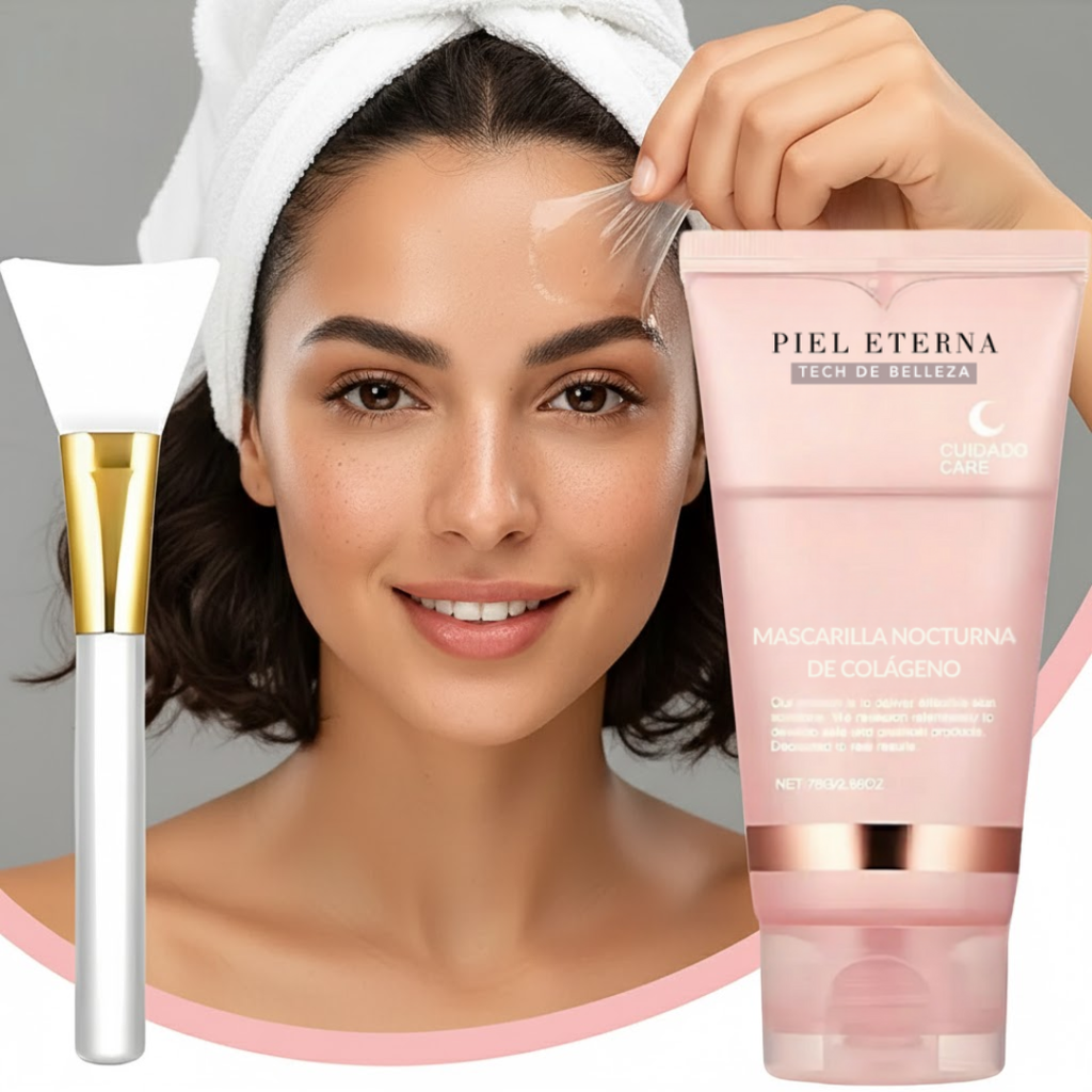 PIEL ETERNA - Mascarilla Nocturna de Colágeno | Reparación nocturna que se siente
