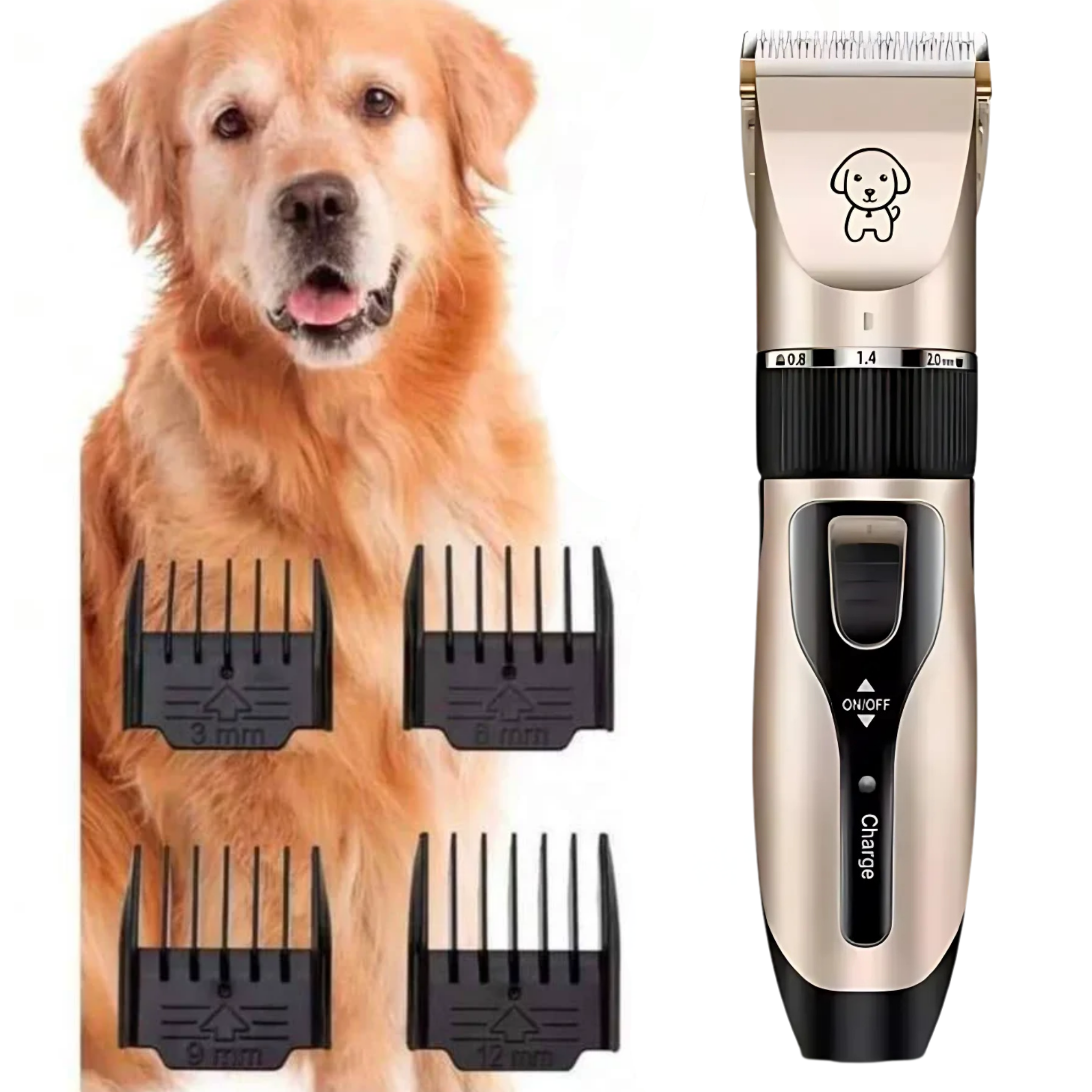 Trimmer Eléctrico para Perros y Gatos – Silencioso, Recargable y Profesional en Casa