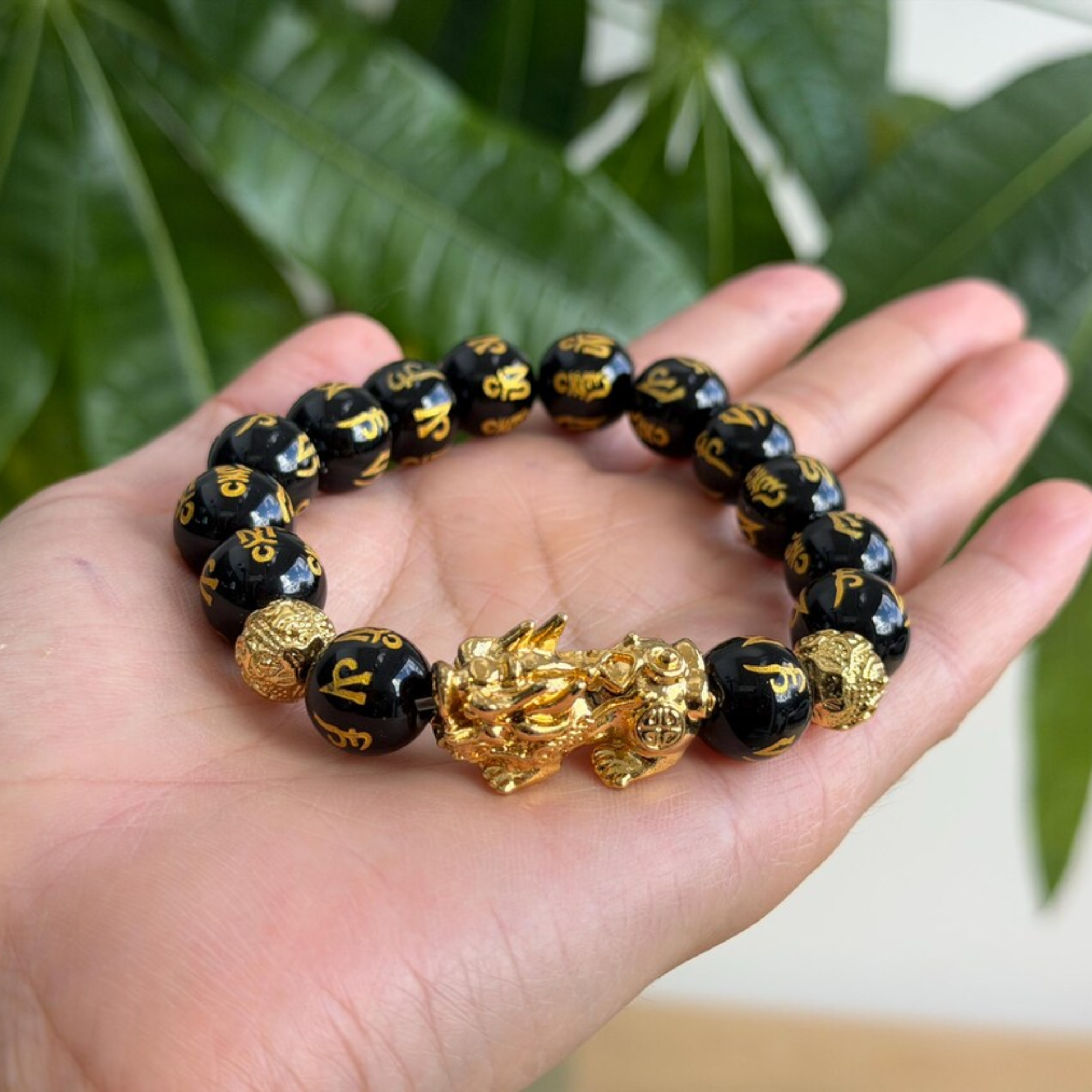 PULSERA FENG SHUI PIXIU DE OBSIDIANA NEGRA – ATRAE RIQUEZA & PROTECCIÓN