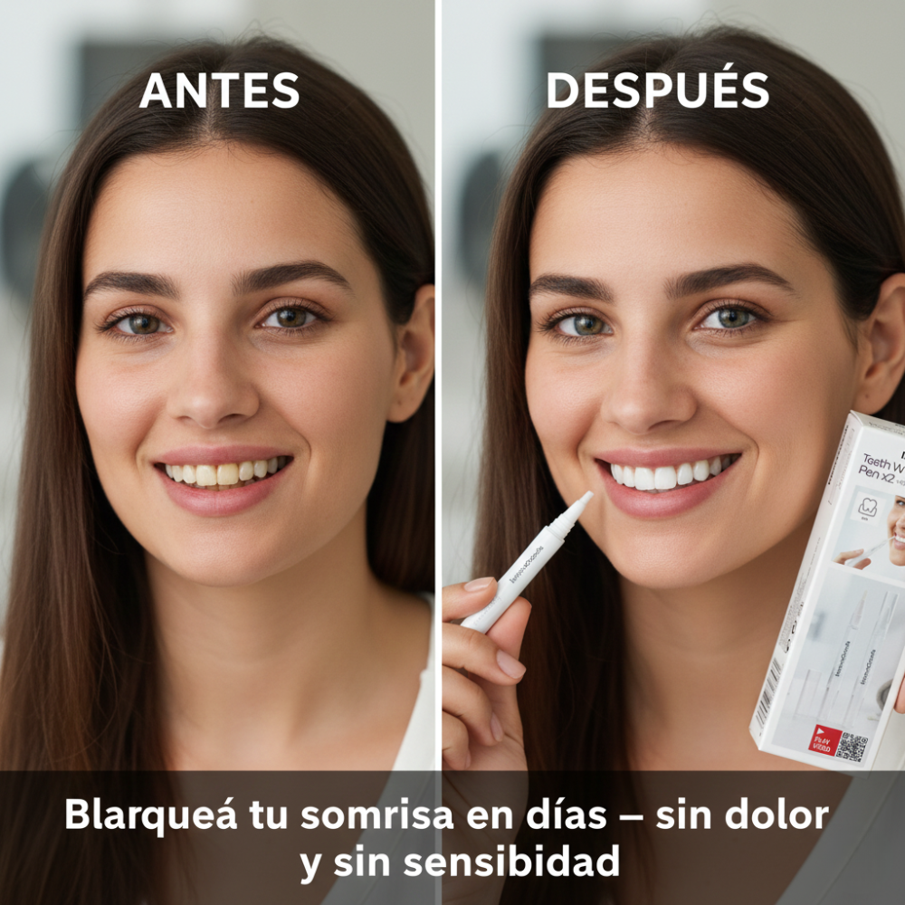 Lápiz Blanqueador LuminaPura — Dientes más blancos, confianza instantánea.