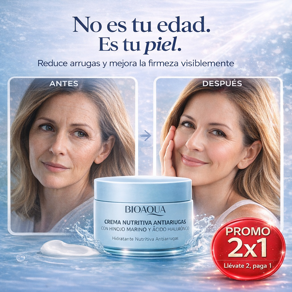 BIOAQUA – Crema Antiarrugas 2x1 | Llévate 2, paga 1