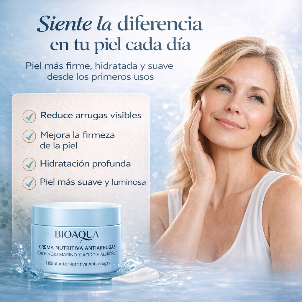 BIOAQUA – Crema Antiarrugas 2x1 | Llévate 2, paga 1