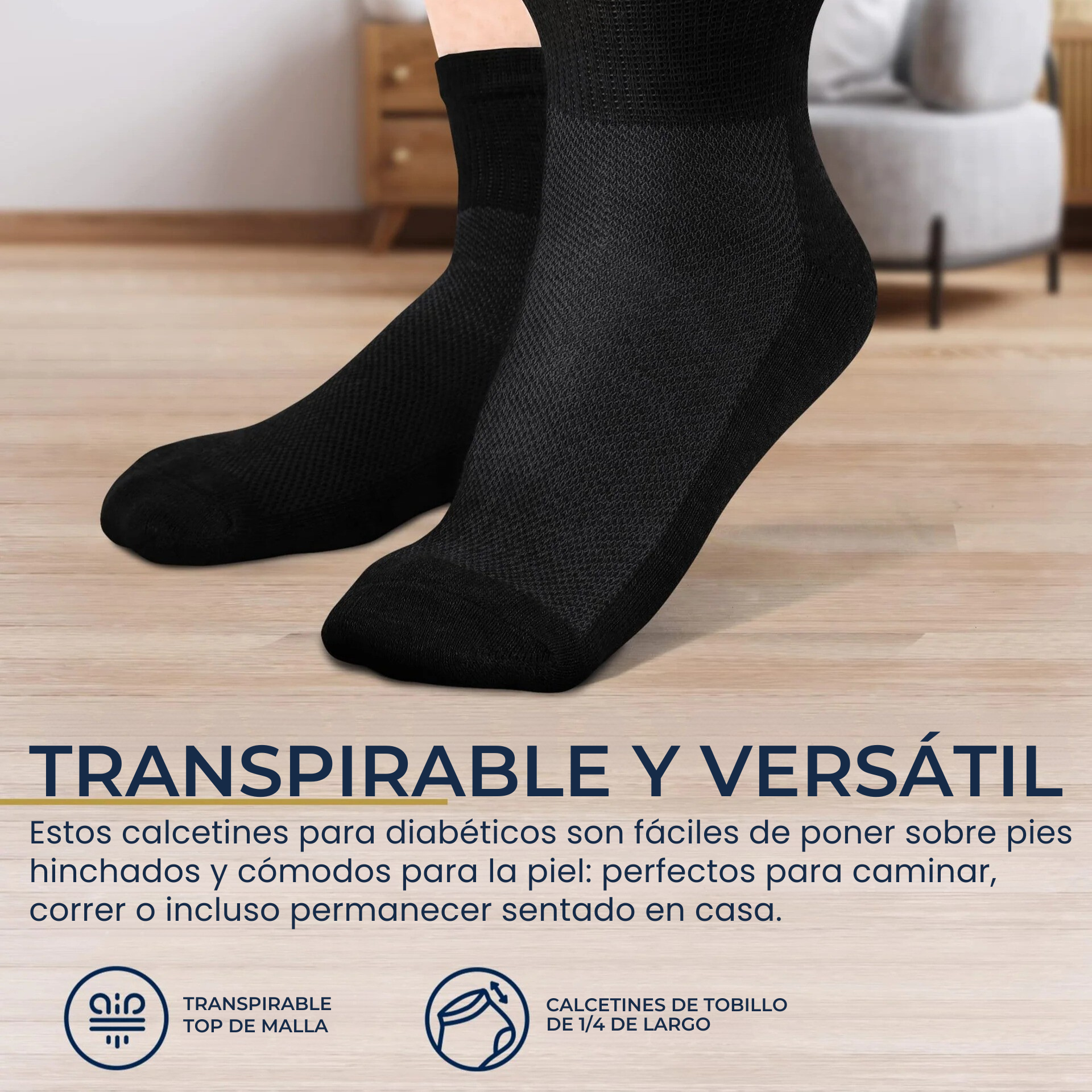 Calcetines médicos sin costuras: comodidad y cuidado para pies sensibles