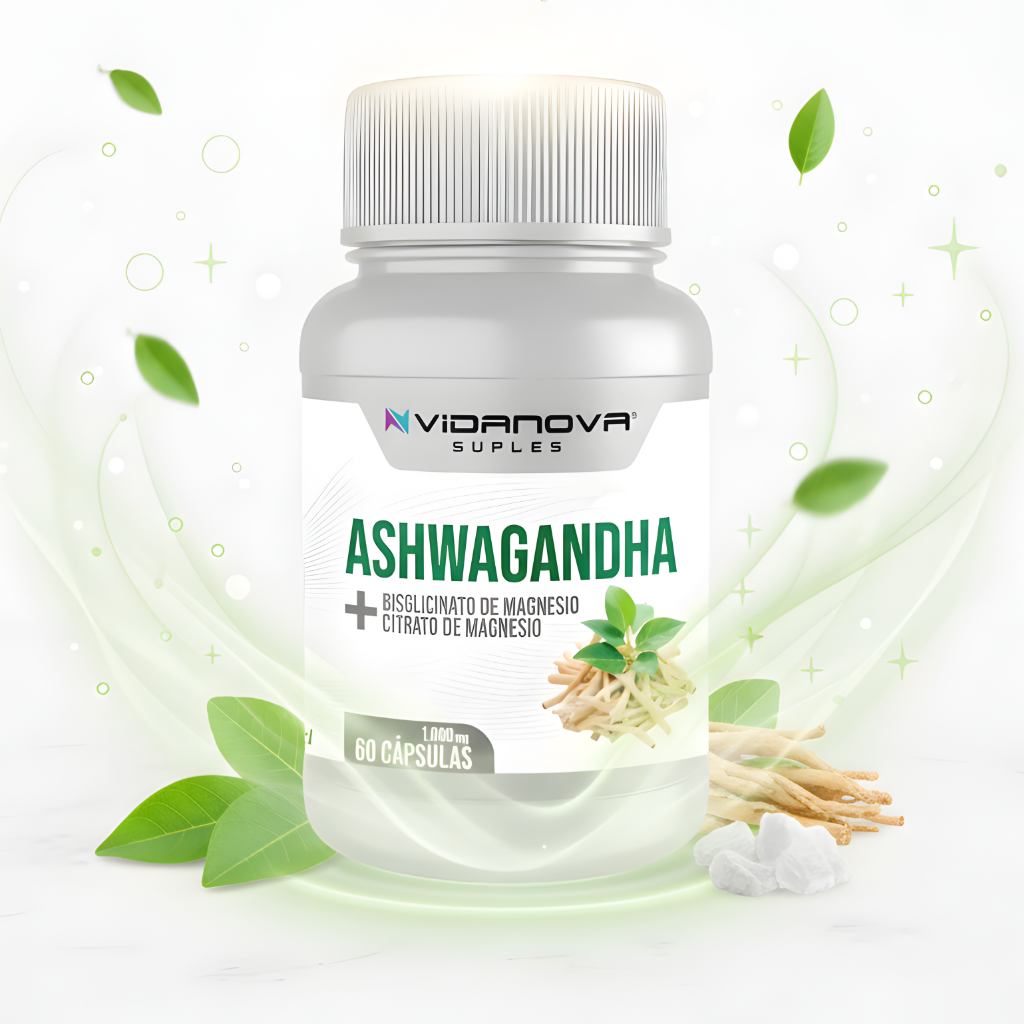 Ashwagandha + Magnesio - Calma tu mente. Fortalece tu cuerpo. Restaura tu equilibrio natural.