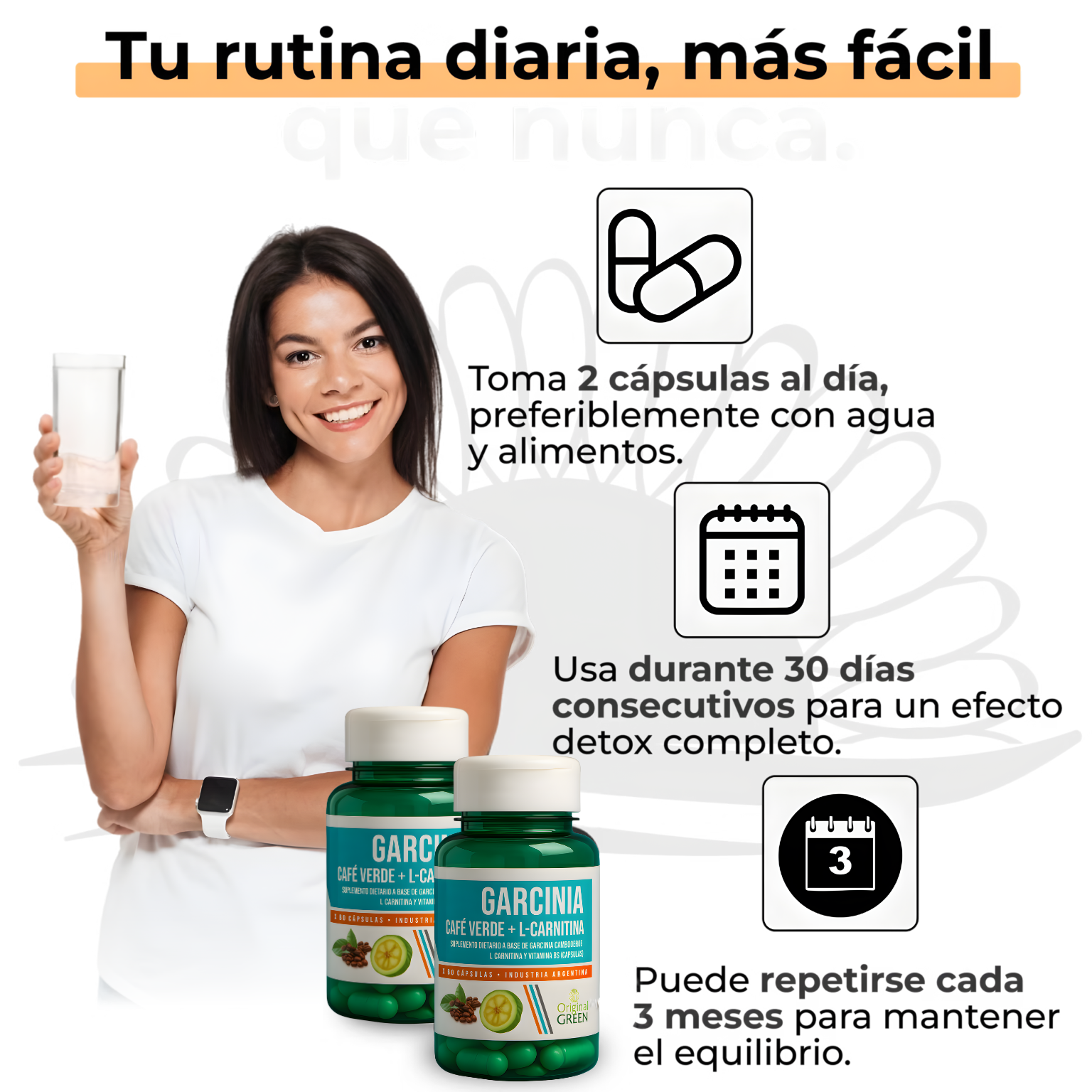 Garcinia - Café Verde + L-Carnitina Quema Grasa, Aumenta la Energía y Controla el Apetito de Forma Natural