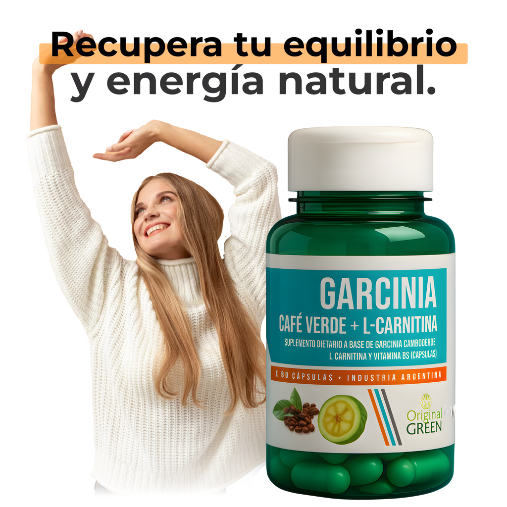 Garcinia - Café Verde + L-Carnitina Quema Grasa, Aumenta la Energía y Controla el Apetito de Forma Natural