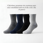 Calcetines premium sin costuras para una comodidad total en el día a día (4 pares)