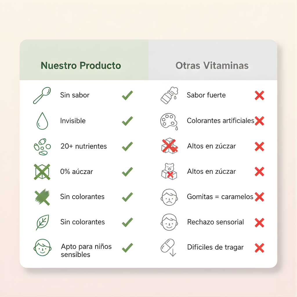 Multivitamínico Invisible para Niños Sensibles