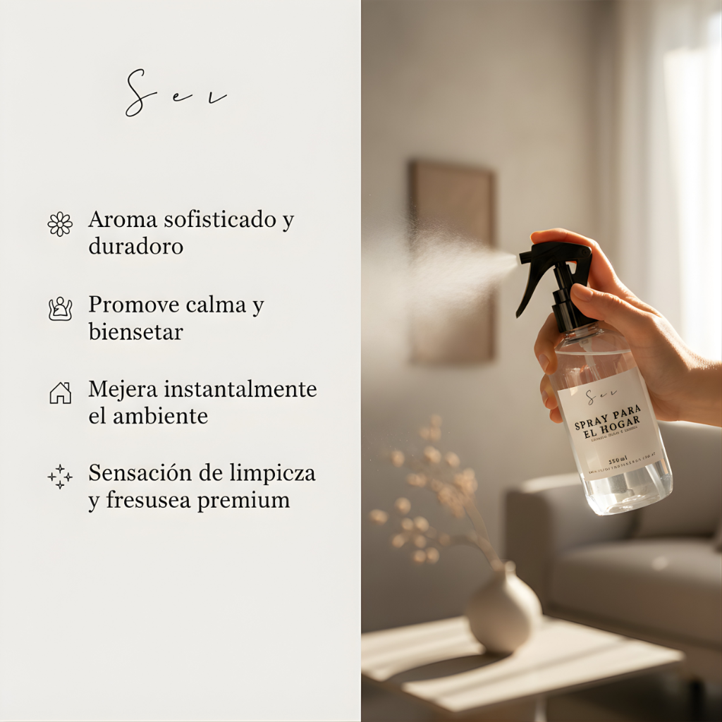 SPRAY PARA EL HOGAR - Transformá tu casa en un refugio de calma, elegancia y bienestar.