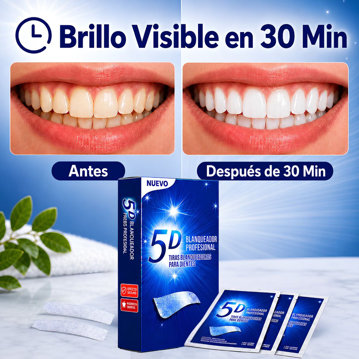 5d Tiras Blanqueadoras de Dientes: Tu Rutina Simple Para Lograr Una Sonrisa Más Blanca Desde Casa