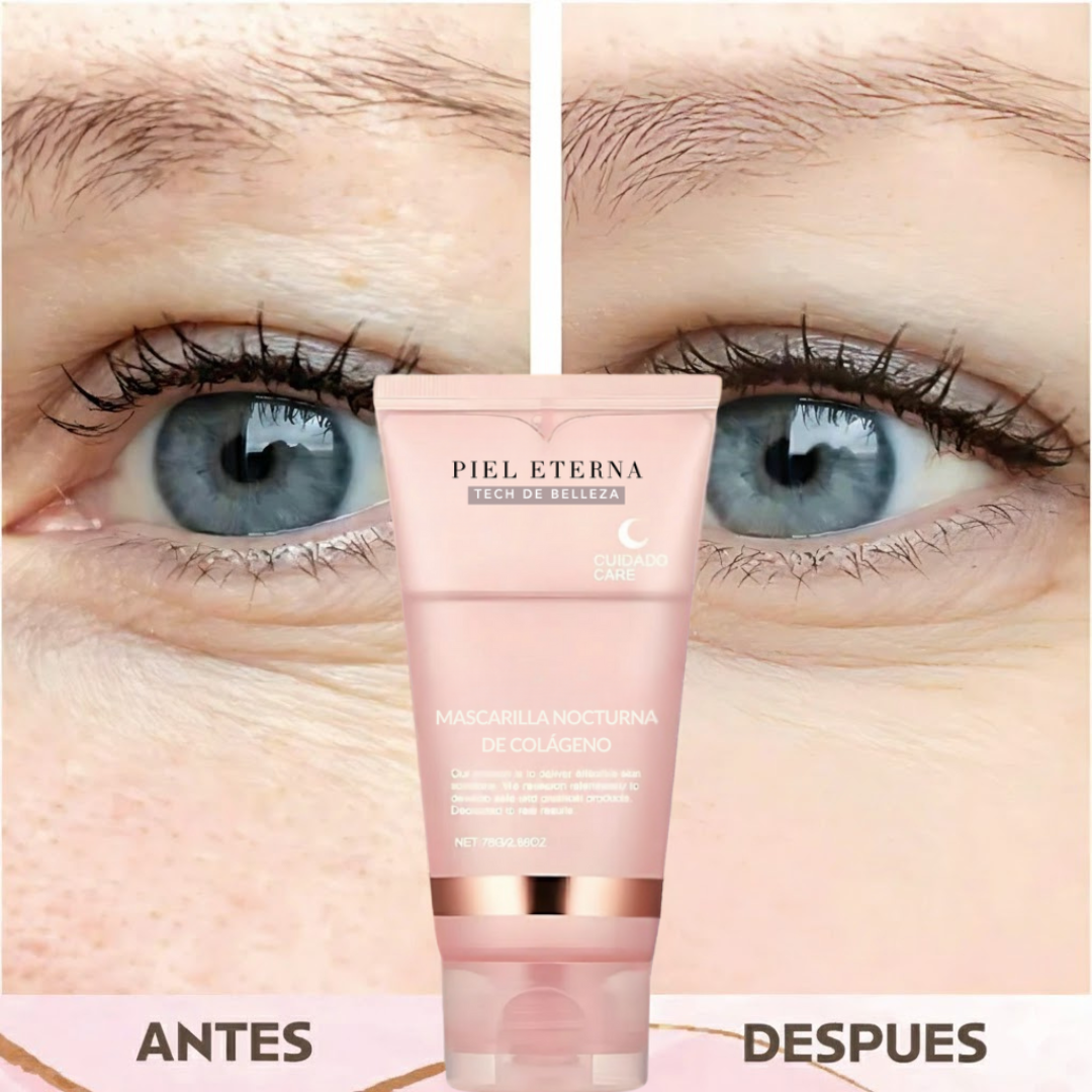 PIEL ETERNA - Mascarilla Nocturna de Colágeno | Reparación nocturna que se siente