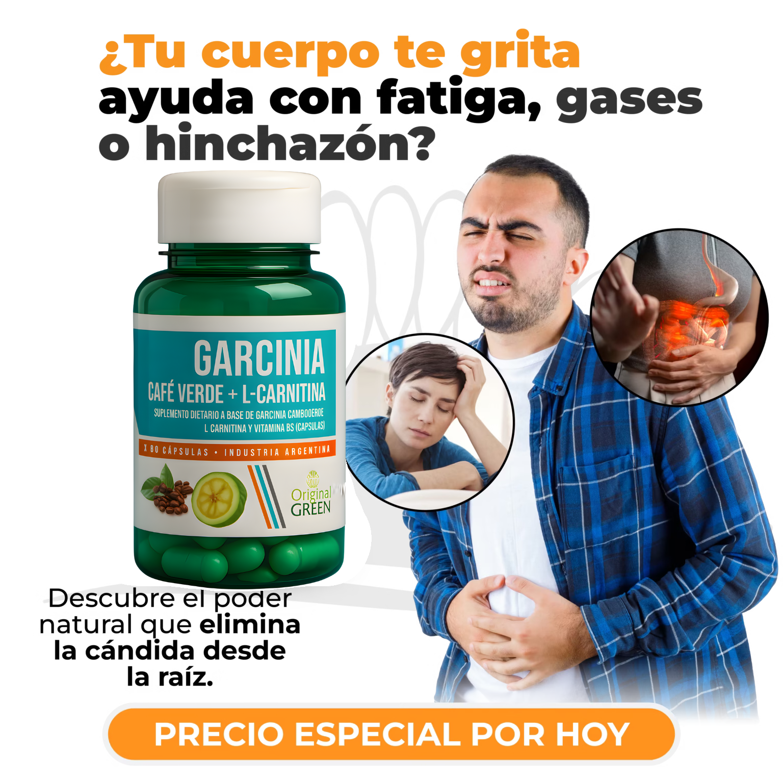 Garcinia - Café Verde + L-Carnitina Quema Grasa, Aumenta la Energía y Controla el Apetito de Forma Natural
