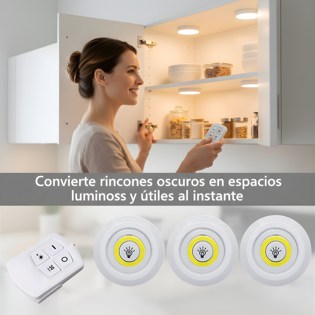 Luces LED instantáneas para espacios oscuros: ilumina tu hogar en segundos